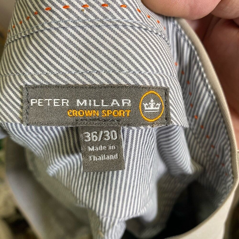 Peter Millar Crown Sport Men Beige Khaki Performance Golf Pants 36x30 MF16EB78FB - Picture 13 of 16